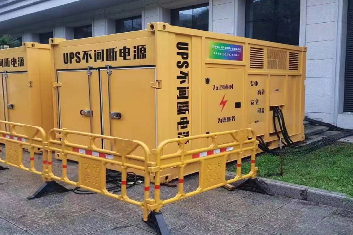 临潭发电机租赁施工现场